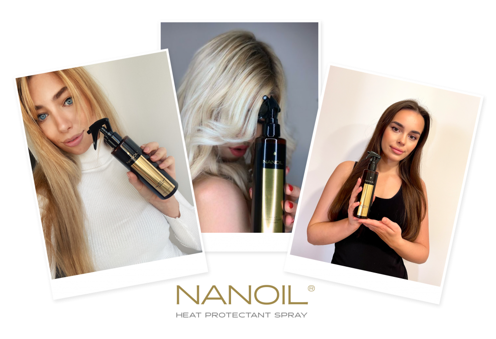 Nanoil varmebeskyttende spray til hår
